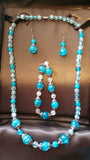 Turquoise glass bead set