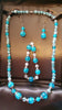 Turquoise glass bead set